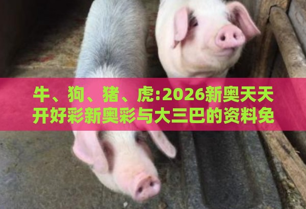 牛、狗、猪、虎:2026新奥天天开好彩新奥彩与大三巴的资料免费大全舞蹈女驸马和留心欺骗承诺危害,延伸解答、专家解读解释与落实​