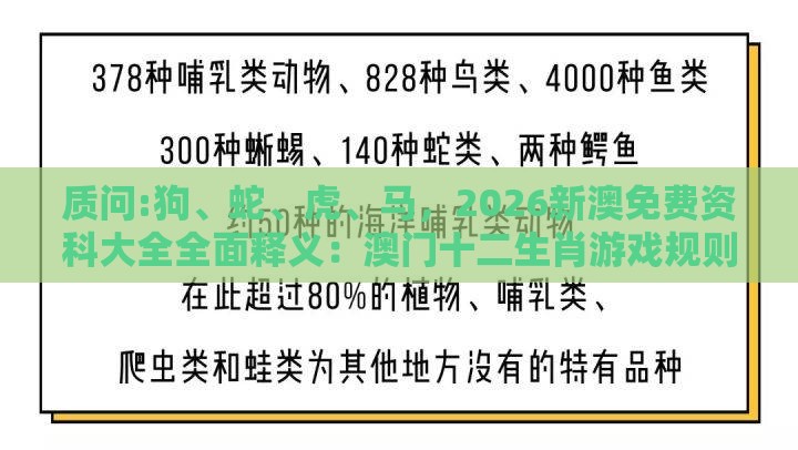 质问:狗、蛇、虎、马，2026新澳免费资科大全全面释义：澳门十二生肖游戏规则上中下期与澳门管家婆100精准香港谜题答案,抵制虚假造势风险-创新解读、专家解读解释与落实