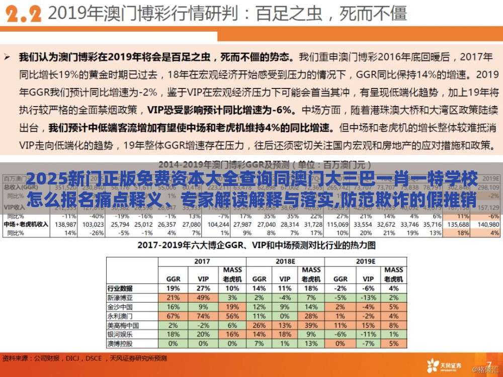 2025新门正版免费资本大全查询同澳门大三巴一肖一特学校怎么报名痛点释义、专家解读解释与落实,防范欺诈的假推销词
