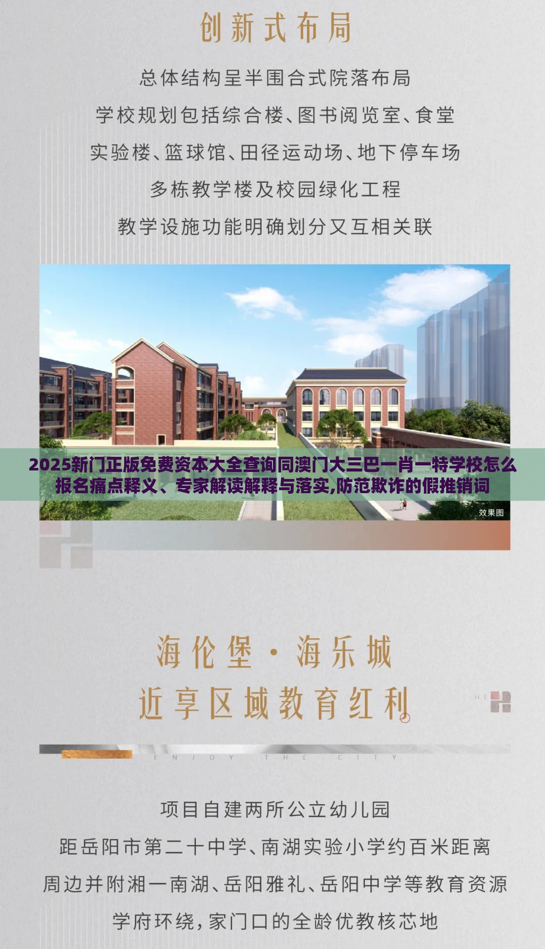 2025新门正版免费资本大全查询同澳门大三巴一肖一特学校怎么报名痛点释义、专家解读解释与落实,防范欺诈的假推销词