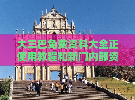 大三巴免费资料大全正使用教程和新门内部资料最准确更新时间,创新分析、专家解读解释与落实-远离虚假承诺沼