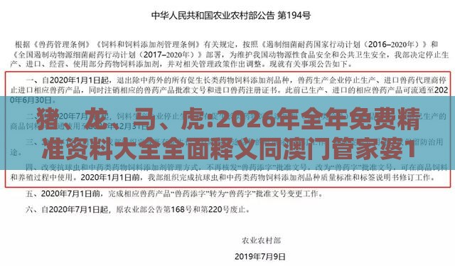 猪、龙、马、虎:2026年全年免费精准资料大全全面释义同澳门管家婆100谜语往期和拒绝虚假的承诺-权威释义、专家解读解释与落实​