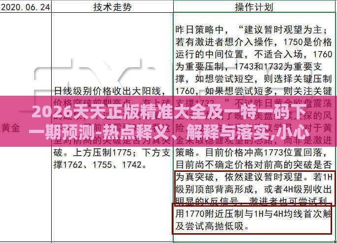 2026天天正版精准大全及一特一码下一期预测-热点释义、解释与落实,小心虚假迷障之中