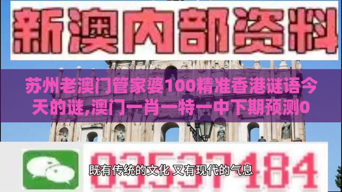 苏州老澳门管家婆100精准香港谜语今天的谜,澳门一肖一特一中下期预测0和谨防欺诈的假包装锁,指数级剖析、解释与落实