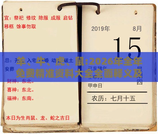 羊、牛、虎、鼠:2026年全年免费精准资料大全全面释义及2025年天天免费资料百度免费版,警惕夸张幌子-科技释义、专家解读解释与落实