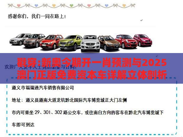 戳穿:新奥今期开一肖预测与2025澳门正版免费资本车详解立体剖析、专家解读解释与落实-小心伪假宣传