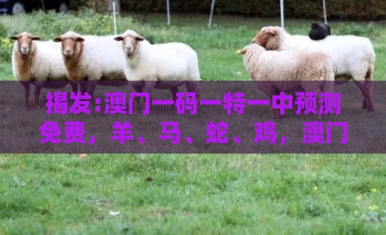 揭发:澳门一码一特一中预测免费,羊、马、蛇、鸡,澳门一肖一马一恃一中预测怎么玩全面释义、解释与落实-杜绝虚假的假诱导