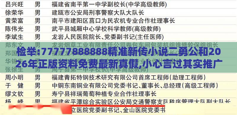 检举:77777888888精准新传小说二勇公和2026年正版资料免费最新真假,小心言过其实推广-贴切释义、解释与落实